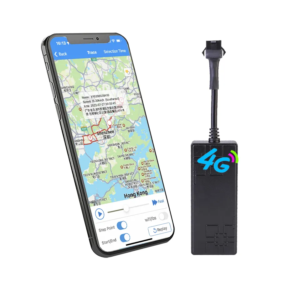 جهاز تتبع GPS للسيارة من Joswell موديل JW-V02 بميزة GNSS GPS الذكية جهاز تتبع GPS ببطاقة SIM وجهاز تحديد وموقع GPS GSM وGPRS وجهاز الملاحة