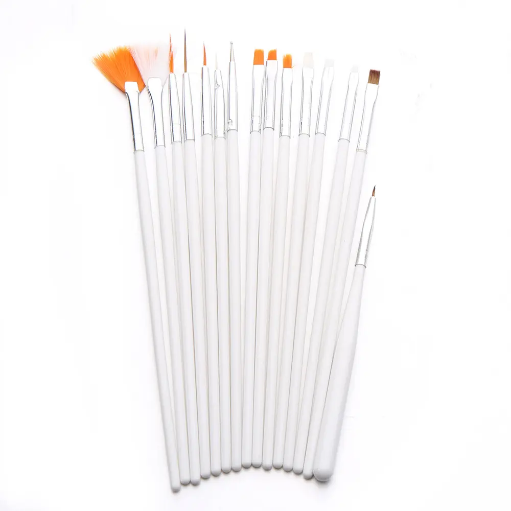 15 Pcs Nail Art Brush Cleaning Set Line Brush UV Gel Polish Design Acrylic Perfect Nail Art Tool
