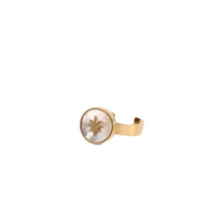 Custom Luxury Adjustable <b>Ring</b> Stainless Steel Shell Round <b>Rings</b> for Women - Product Image 1