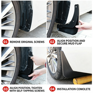 ชุดบังโคลนแบบสั่งทำพิเศษ 4 ชิ้น <span class=keywords><strong>ส</strong></span>ำหรับ<span class=keywords><strong>รถ</strong></span><span class=keywords><strong>กระบะ</strong></span><span class=keywords><strong>มา</strong></span><span class=keywords><strong>ส</strong></span><span class=keywords><strong>ด้า</strong></span> BT50 <span class=keywords><strong>Pro</strong></span> 2WD ปี 2022-2026 อุปกรณ์ตกแต่งภายนอกรถยนต์ - Product Image 5