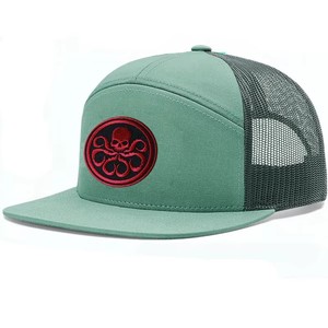 Gorra de béisbol con logotipo bordado personalizado al por mayor de fábrica, gorras de camionero con bordado de animales de malla de 5 paneles - Product Image 3