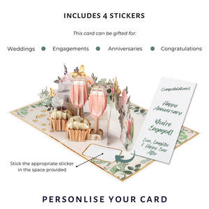 Magnifiques cartes 3D Pop-up « Célébrez l'Amour » – Design artisanal de chef-d'œuvre pour anniversaire, mariage, cadeau romantique - Product Image 4