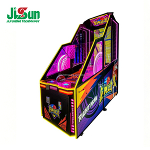 เครื่องเกมบาสเก็ตบอลอาร์เคด JiSun คุณภาพสูง ผลิตจากโลหะและอะคริลิก รองรับการเล่นออนไลน์ รับประกันหนึ่งปี - Product Image 1