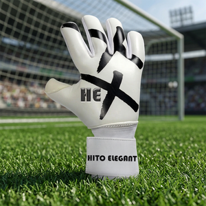 Gants de gardien de but professionnel Football Protection complète des doigts Gants de gardien de but Ajustement de haute qualité s'il faut jouer avec une sangle - Product Image 3
