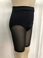 Culotte intégrée en nylon/spandex mat Power Mesh Legs Tight-Fitting Practice Dance Stage Gymnastics Ballet Power Mesh Legs