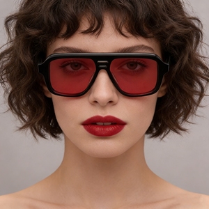 แว่นตาผู้ชายทรง CP กรอบ UV400 แว่นกันแดดสั่งทำพิเศษ รุ่น 2026 สีดำ แว่นทรงเหลี่ยม แว่นกันแดดหรูหรา - Product Image 3