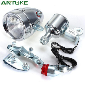 Kit de phare et de feu arrière LED pour vélo à moteur, générateur de friction, dynamo, phare avant et feu arrière, vélo de montagne, <span class=keywords><strong>VTT</strong></span>, 12V 6W - Product Image 1