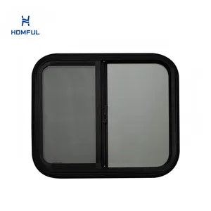 HOMFUL Sliding Tempered Glass RV Windows Motorhome Caravan Van Camper Window Camping RV Window With Screen