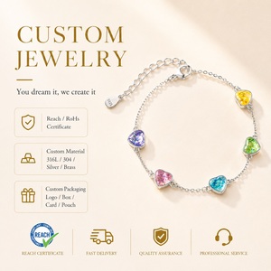 Bracelet en acier inoxydable avec pendentif trèfle à cinq feuilles incrusté de diamants, bracelets pour femmes, bracelets en or DIY pour la vente en gros transfrontalière - Product Image 6