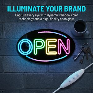Enseigne LED néon suspendue pour vitrine, décoration intérieure, indicateur lumineux de nuit pour fenêtre, lumière d'ambiance personnalisable 5V 12V - Product Image 1