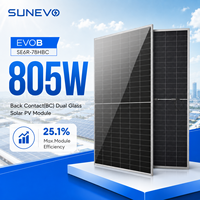 Sunevo 750W 770W 800W 805W N-Typ ABC Solarmodul mit Geringer Leistungsabnahme für Langzeit-Solarinvestitionen im Versorgungsunternehmensbereich