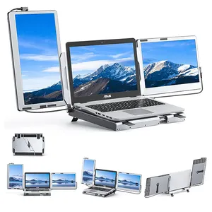 14 inch Triple Laptop Screen Extender 1080P Portable Monitor Extender Fit 13-17.3inch Laptops extend screen to external monitor