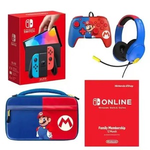 คอนโซลเกมแบบพกพาจอยสติ๊กสีแดงและสีน้ำเงิน - Product Image 1