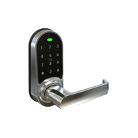 Vente directe d'usine Serrure intelligente à code numérique en alliage de zinc avec stockage dans le cloud pour portes en bois/verre/acier Hôtels et appartements