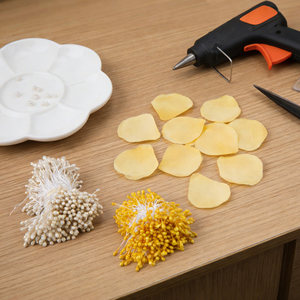 Accesorios de Flores Iridiscentes para Manualidades, Estilo Coreano, Adornos de Perlas Brillantes en 3 Acabados Elegantes para Elevar tus Creaciones - Product Image 2