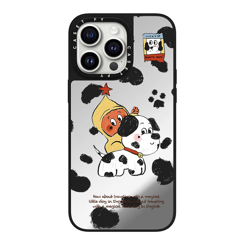 Dalmatians star man personaggio laterale cornice nera superficie a specchio