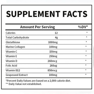 Bâtonnets de gelée de collagène OEM blanchissants avec glutathion et collagène <span class=keywords><strong>marin</strong></span> pour soutenir l'éclaircissement de la peau et fournir de l'énergie - Product Image 2