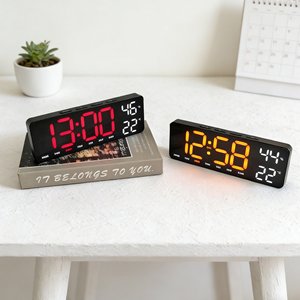 Nouvelle Arrivée Horloge Murale LED à Grand Affichage Numérique, Jour de la <span class=keywords><strong>Semaine</strong></span>, Température, Humidité, Luminosité Réglable, Alarme, Décoration Maison/Bureau - Product Image 2