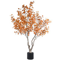 Arbre Bonsaï d'Eucalyptus Artificiel 1,2 m Vert Poussiéreux Plante Artificielle en Pot pour Mariage Noël Décoration Intérieure - Matériau PEVA Écologique