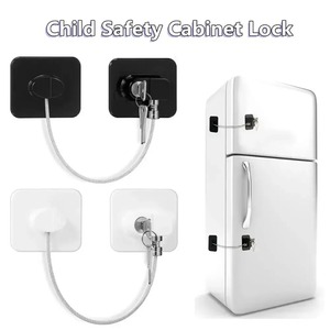 Cerradura de Seguridad para Niños, para Ventanas, Refrigeradores, Puertas, con Cable de Seguridad, Protector de Seguridad Infantil - Product Image 3