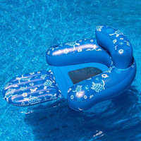 Chaise longue flottante gonflable en PVC pour adultes, jouet aquatique pour piscine et plage, été