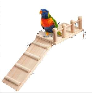 Commercio all'ingrosso uccelli giocattolo pappagallo in legno altalena giocattolo scala amaca decorazione per la casa uccelli - Product Image 4