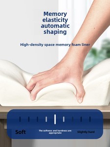 Car Headrest Neck Pillow Backrest <b>Cushion</b> Drivers Seat Pillow for In-vehicle Use Waist Support <b>Cushion</b> Set Polyester <b>Memory</b> - Product Image 2