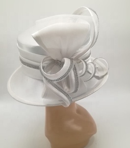 Fashion <strong>Women</strong> Feather Handmade <strong>Wedding</strong> White Formal Party Lady Church <strong>Hat</strong> Wholesale New Elegant <strong>Women</strong> for Mother 's Day - Product Image 2