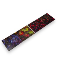 Dompet CD Lipat 8 Panel Berbahan Karton Cetak Warna Penuh Seni Abstrak Untuk Kemasan Album Musik