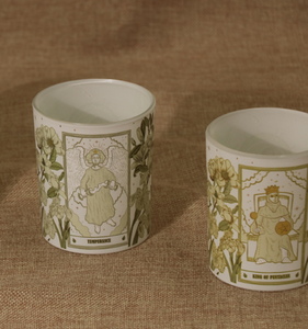 C & Hタロットテーマガラスキャンドルジャー | 恋人 & テンパランスオカルト船、精神的な雰囲気のための神秘的なアロマセラピー装飾 - Product Image 3