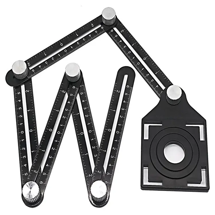 6-Sided Angle Measurement Tool Tile Hole Locator