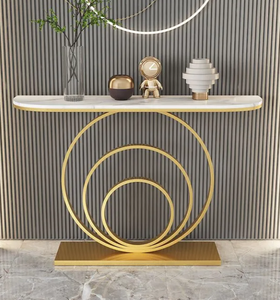 La table de porche est moderne et simple, et la maison est légère et luxueuse, et la table de porche en fer forgé contre le mur - Product Image 4