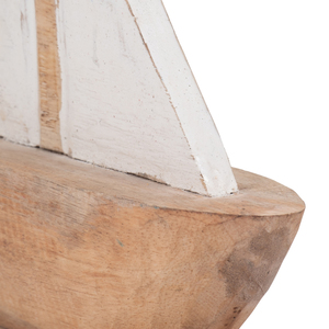 Scultura Decorativa in Legno a Forma di Barca a Vela Costiera per Casa, Ufficio, Bagno, Caminetto, Soggiorno - Product Image 5