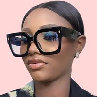 Gafas Ópticas Unisex de Moda, Montura Cuadrada Completa Personalizada, Gafas con Bloqueo de Luz Azul para Leer