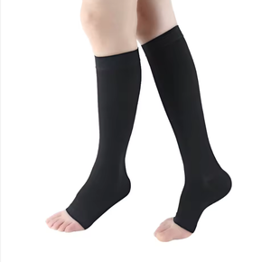 Calcetines <span class=keywords><strong>de</strong></span> Compresión Médicos, Sólidos, Cómodos, Transpirables, Delgados, hasta la Rodilla, Tejidos, <span class=keywords><strong>para</strong></span> Primavera - Product Image 4