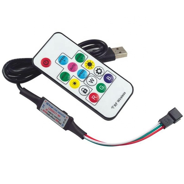 DC 5V USB Controller for WS2812B LED Strip Light Addressable Wireless RF Dimmer Controller