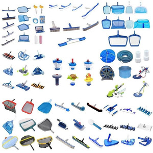 Herramienta de limpieza de piscinas de tamaño pequeño-mediano, rastrillo de hojas de plástico de mano, red para piscinas, fácil de usar, lavadoras a presión para el hogar - Product Image 6