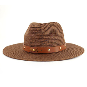 <span class=keywords><strong>2025</strong></span> mới đến mùa hè Mũ Fedora panama thời trang ngoài trời rộng vành bãi biển giấy rơm <span class=keywords><strong>hat</strong></span> - Product Image 1