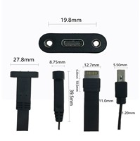 Großhandel 10 Gbps USB3.1 Typ E männlich zu USB Typ C weiblich Flachkabel mit Frontpanel-Halterung