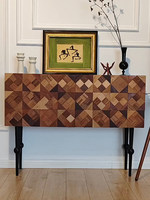 Table d'entrée moderne, Table d'entrée en bois massif, Table de hall, Table de console pour salon, Meubles de salon