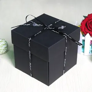 Diy Jumping Love Kerst Explosie Box Gecoat Papier Met UV-Coating Fabriek Prijs Cadeau Voor Verrassing Cadeau