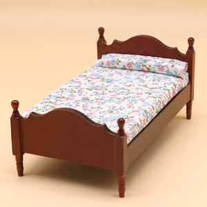 บ้านตุ๊กตา1:12เฟอร์นิเจอร์จิ๋วเตียงเดี่ยวของเล่นฉากห้องนอน & ของขวัญ - Product Image 4