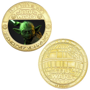 Monete d'Oro Commemorative a Tema Film Americani Star Wars, Placcate in Oro su Entrambi i Lati, Distintivi in Metallo - Product Image 6