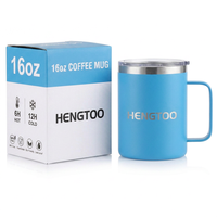 Mug isotherme élégant en acier inoxydable sans BPA pour le bureau, la maison, le camping et les activités de plein air
