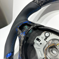 Volant forgé en Fiber de carbone véritable bleu pour BMW E90 E92 E84 320i 325i 330i 335i 118i 120i 116i Qualité Sport Style personnalisé