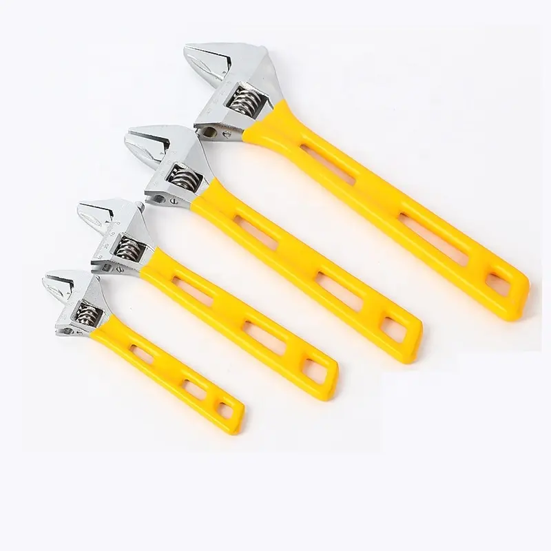 Multi functional Hardware Tool 6'' 8'' 10'' 12'' Universal plastic handle Hand Tools Torque Adjustable Wrench Spanner