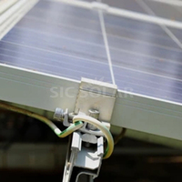 Système de fixation de panneaux solaires photovoltaïques de haute qualité avec pinces de mise à la terre