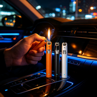 Briquet Électrique Rechargeable Coupe-Vent Mince Portable avec Logo Personnalisé Mini Briquet Jetable pour Fumeurs