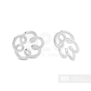 Collier pendentif fleur tourbillonnante tridimensionnelle à prix exceptionnels en argent 925 - Product Image 2