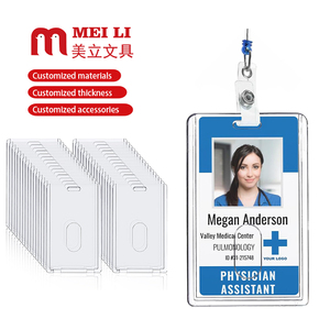 Acrylic chủ sở hữu thẻ dọc ID thẻ bảo vệ làm việc ID chủ huy hiệu cho các bệnh viện - Product Image 1